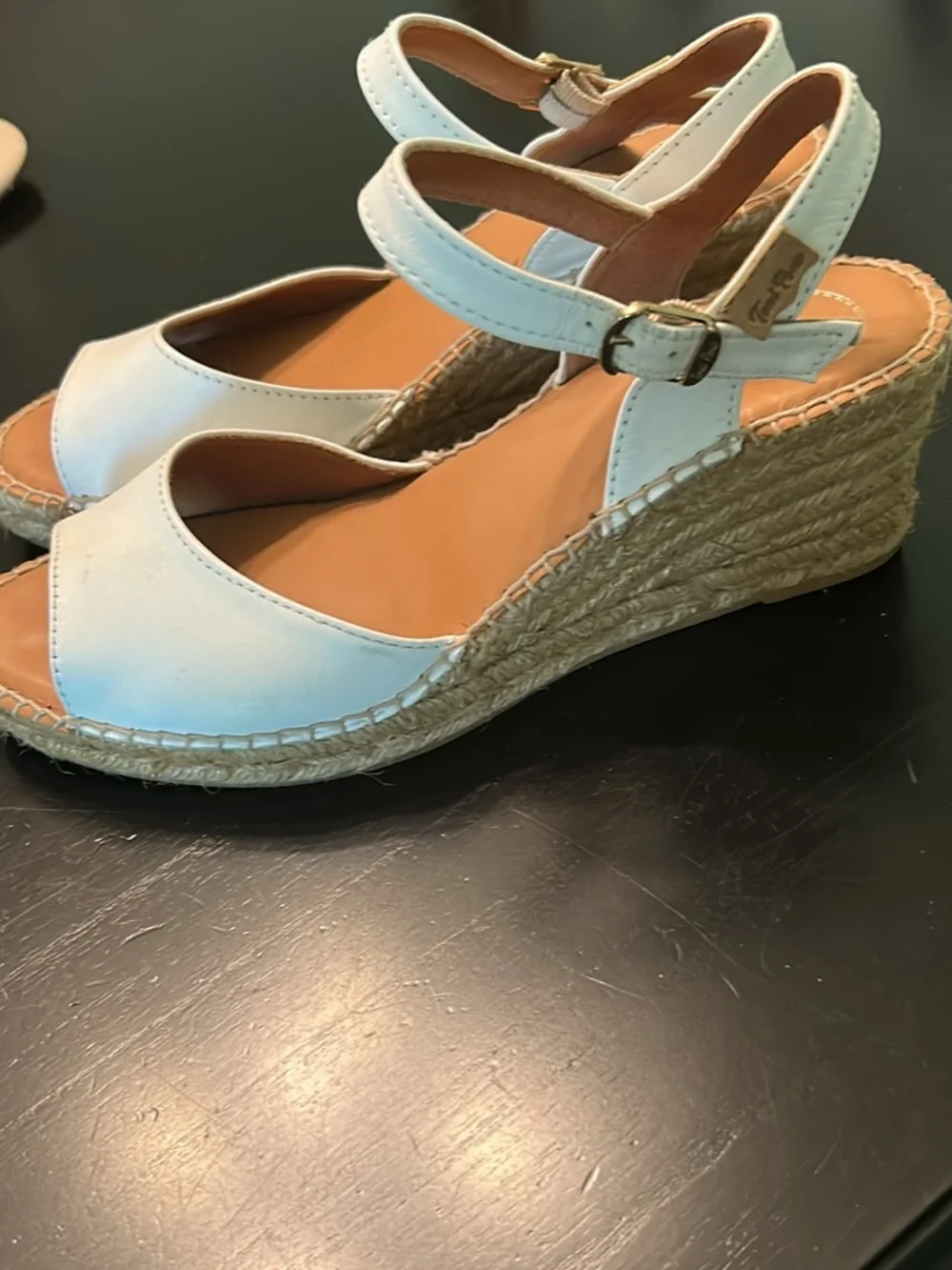 Women's White Espadrille Slingback Sandals